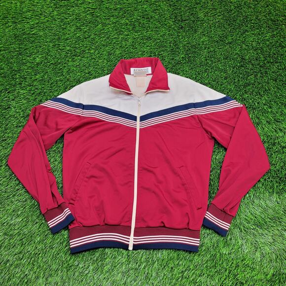 Vintage 80s Footlocker Track Jacket Womens Medium 19x24 Red - Picture 1 of 11